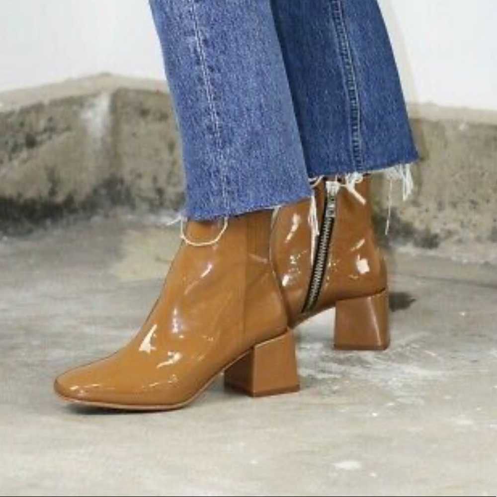 LOQ Lazaro Boots - Caramel Patent Leather